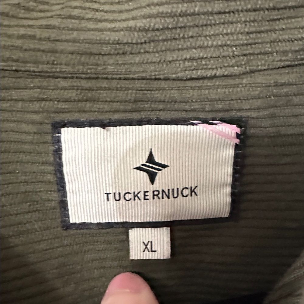 NWOT Tuckernuck Olive Wide Wale Corduroy Tara Shirt Dress - Picture 6 of 9